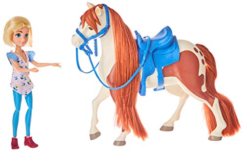 Spirit, Cheval 18 cm et Poupée 12 cm, à Brosser et Coiffer, AbigaElle & Boomerang, Jouet pour Enfants dès 3 Ans, PRT002