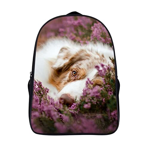 Sac à dos scolaire Australian Shepherd pour adolescents et enfants décontracté