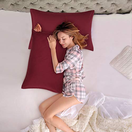 PiccoCasa Zippered Pillowcases, 100% Brushed Microfiber Polyester Pillow Case Cover, Pillow Cases Set of 2 - Image 4