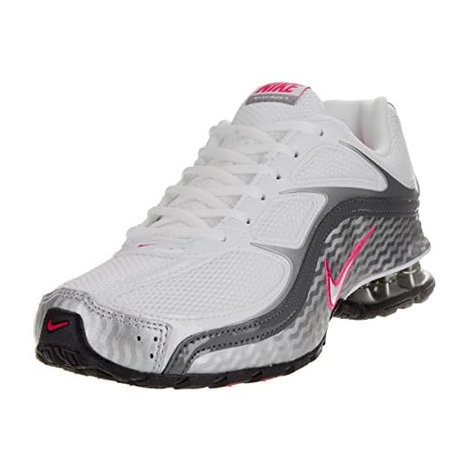 Nike Women's Reax Run 5 Running Shoes White/Metallic Silver/Dark Grey 9