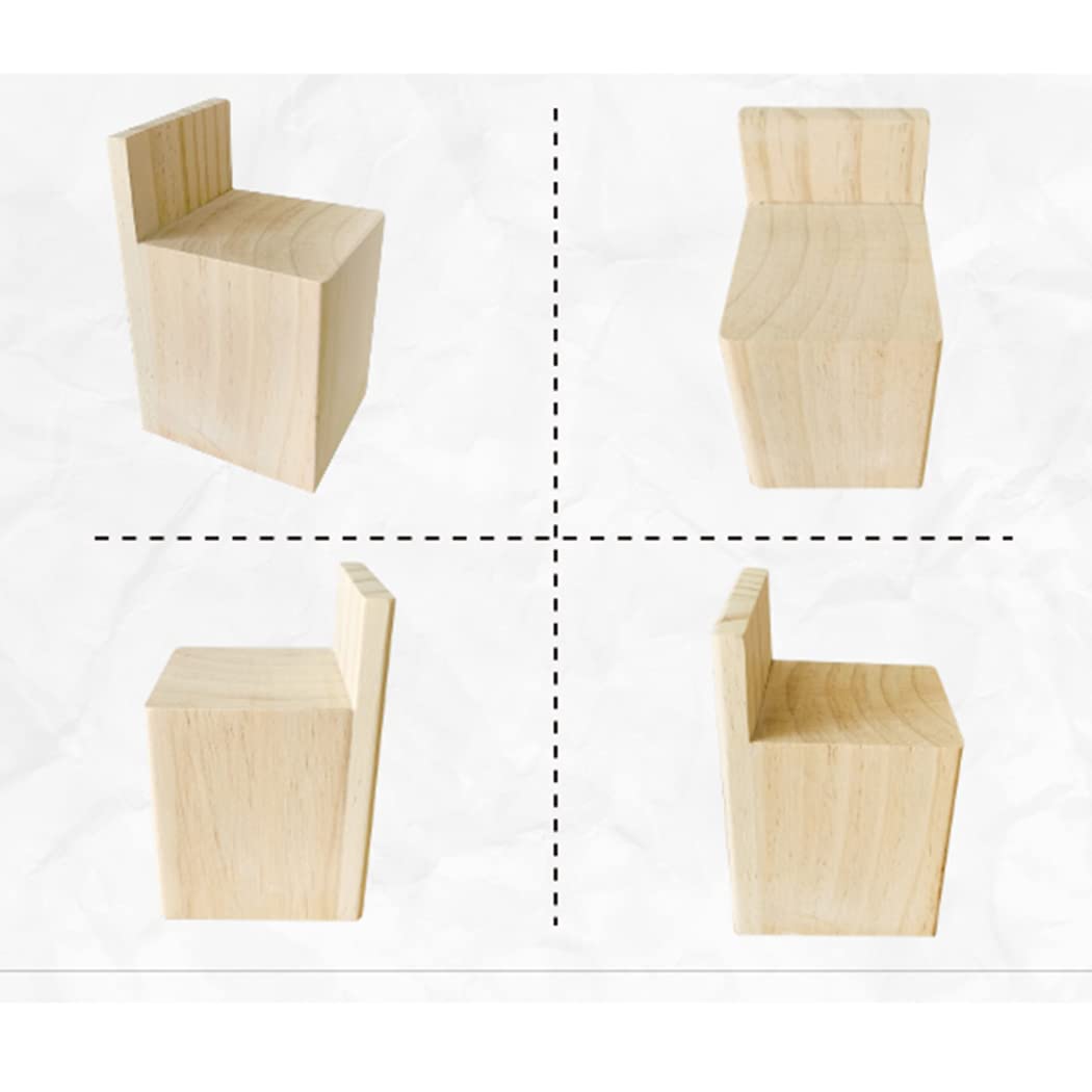 Elevadores de Madera para Camas, Elevadores de Muebles de 5 cm de Altura, Varios tamaños, 4 Unidades | 12x12cm