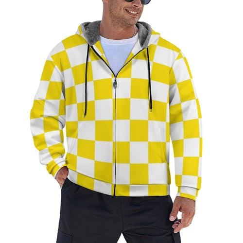 Sweat-shirt homme polaire chaud avec fermeture éclair et capuche