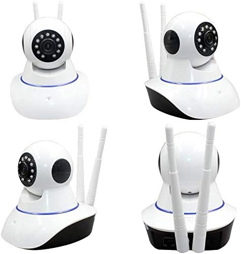 Wemake Wireless HD IP Camera Dual Antenna Rotating Pan Tilt HD IP WiFi Camera Indoor Security CCTV Camera Video Monitor with 2 Way Audio Chat Night Vision (Supports Micro SD Card)