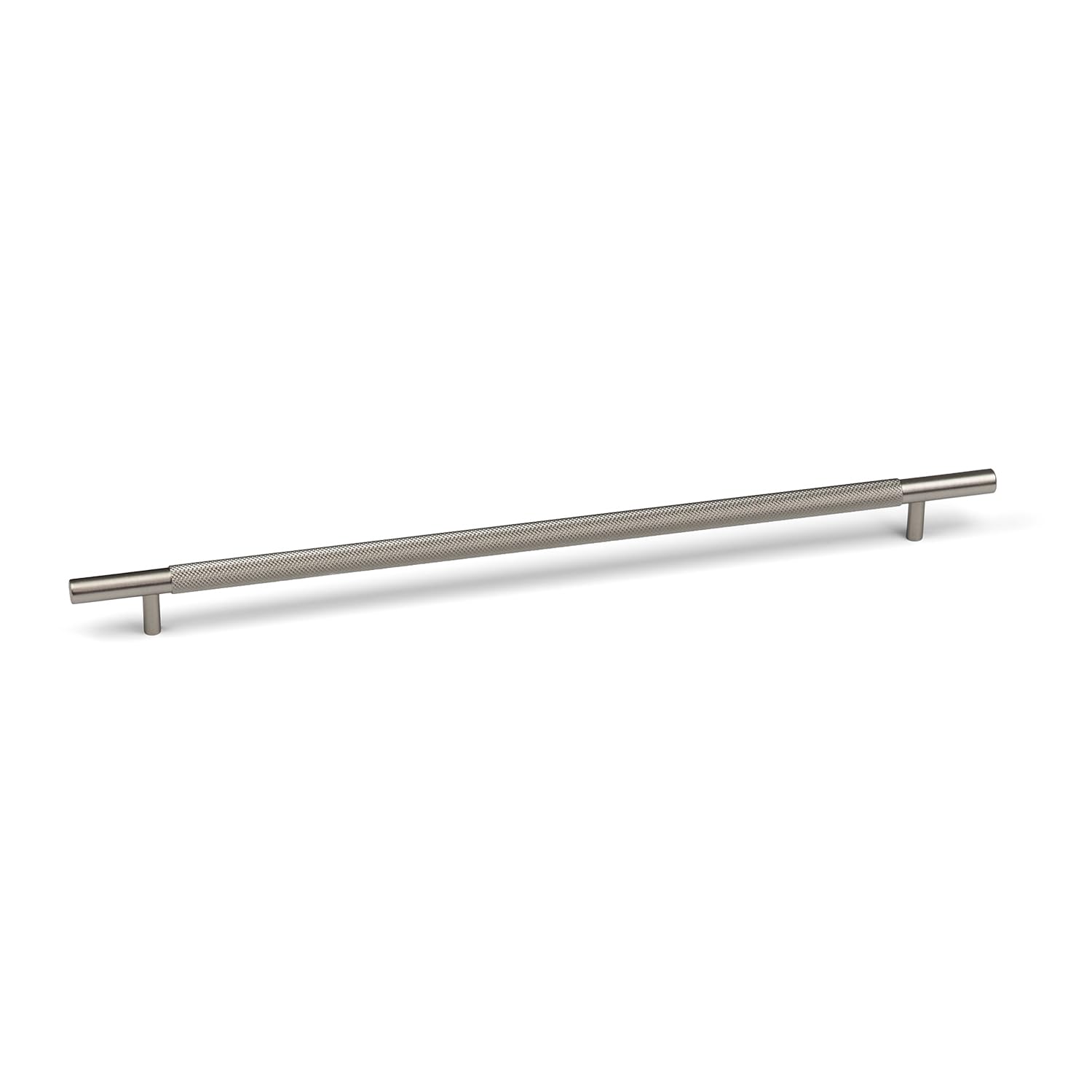 320mm Brushed Nickel Knurled Cabinet Handle Textured Grey Cupboard Door Drawer T-Bar Pull Wardrobe Furniture Replacement Upcycle from B&Q