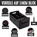 NoGuZ - 2er Set Premium Kofferraumtasche inkl. Organizer (verstärkte Ausführung) - Auto Faltbox 35 Liter & Kofferraum-Tasche für Rückbank mit viel Stauraum - Autotasche faltbar als Aufbewahrungsbox