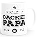 Produktbild MoonWorks Kaffee-Tasse Stolzer Dackel Papa Dackel Besitzer Hundebesitzer weiß unisize