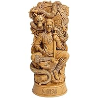 Swtgaah Estatua de resina de Thor Loki Patrono nórdico de San