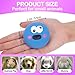 BESNEW Natural Rubber Squeaker Toys for Ferret,High Elasticity Ferret Latex Squeaker Balls 3 Pack,Tough Teething Toys Big Eyes Printed Toy Ball for Small Dogs,Easy to Clean