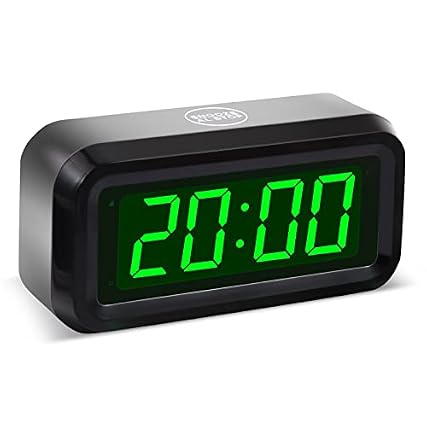 Digital Alarm Clock Battery Operated with LED Display for Bedrooms, Long Battery Life for 12
