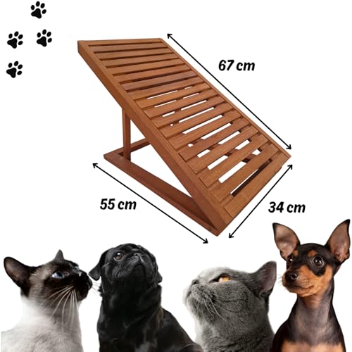 Tudo Jardim, Rampa Pet Antiderapante Regulável Ajustável Gato Cachorro 34x67