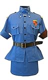 Cosnew Anime Seras Victoria Blue Suit Dress Outfits Uniform Cosplay Costume-Made (Female L)