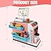 Hibility-Pretend Play Cash Register Toy Set - Calculator, Shopping Bag, Scanners, Credit Cards, Coffee Machine, Play Food -Kids Grocery Store playset Gift for Boys and Girls Ages 3+