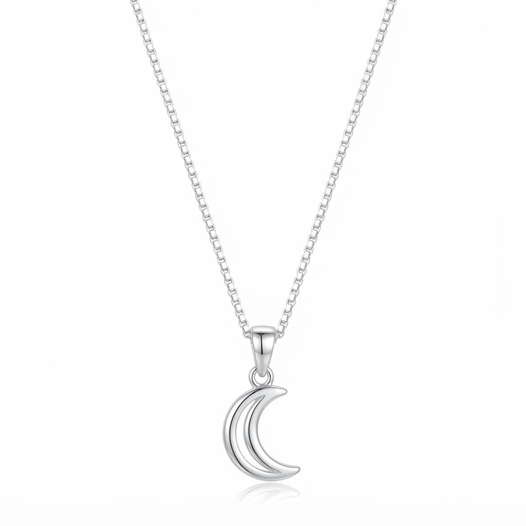 MJ 925 Small Size Chand Suraj Hai Chaku Crescent Moon Design Pure 92.5 Sterling Silver Pendant With Certificate of Authenticity | Chandi Pendant Only-image-29