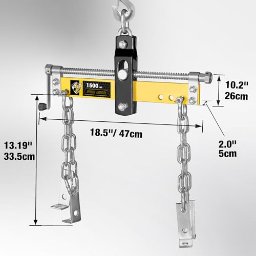 Nivelador de carga para motor de 1500 libras en acero resistente con manivela ajustable 2