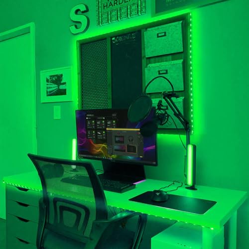 Image of Monster Smart LED Light Bars 2 Pack, RGB+IC Multi-Color Razor Chroma TV & Gaming Wi-Fi Light Bars, Dimmable, Sound Reactive, Multi Position, App & Voice Control, Works with Alexa, Google Home, Siri