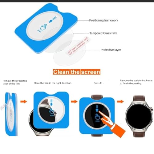 Image of Full Glue Tempered Glass Screen Protector Compatible For Samsung Galaxy Watch 5 Pro (45Mm) Glass Film (Pack Of 1) With Easy Installation Kit for Smartwatch [Transparent]