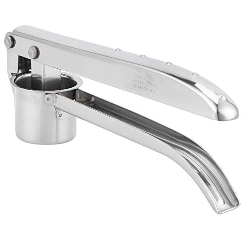 Prensa Manual de Ajos, Machacador de Ajos Doméstico de Acero Inoxidable 304, Tritura Fácilmente Ajo, Jengibre y Nueces, Diseño Ergonómico, Duradero y Antideslizante, para