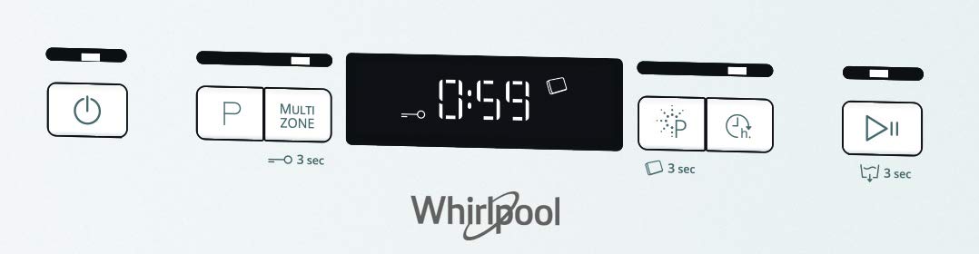 Whirlpool - Lavavajillas WFC 3C34 P 60 cm blanco, tecnología power clean, 44dBA, 14 cubiertos, eficiencia NEL D