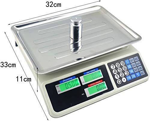 Báscula electrónica portátil capacidad 30kg con pantalla LCD miniatura 3
