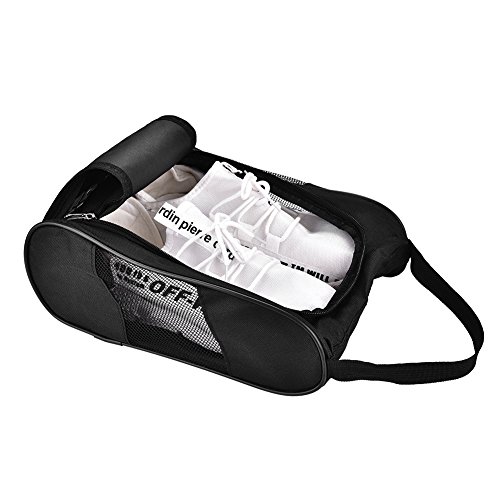 Wandisy Golfschuhe Tasche - Tragbare atmungsaktive Golfschuhe Tasche Tasche Aufbewahrungstasche Sportzubehör 2Colors(Schwarz)