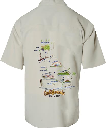 Bamboo Cay-Embroidered-California-Short-Sleeve-Button-Down-Shirt