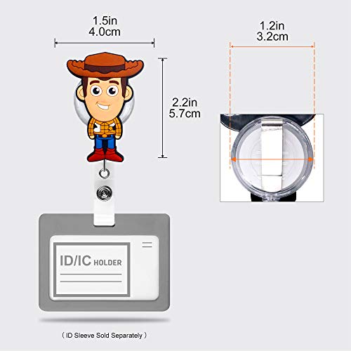 Finex 4 Pcs Set Toy Story Retractable Badge Holder Id Badge Reel Clip On Card Holders - Buzz Lightyear Woody Jessie Green Alien #TOP5