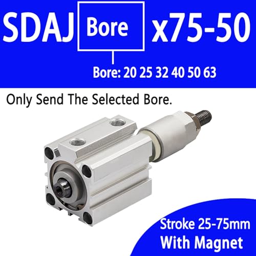 Cylindre pneumatique alésage 50mm pour automatisation compacte