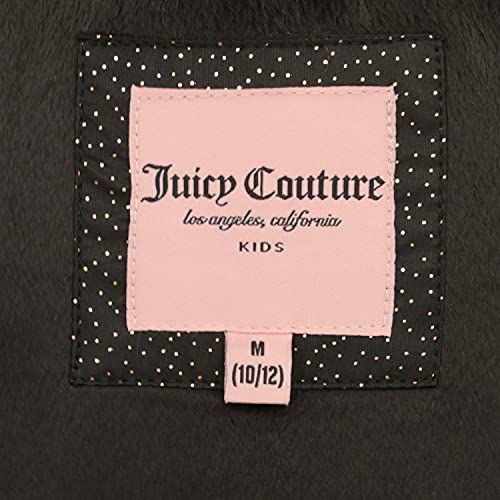 Image of Juicy Couture Girls Coat, Faux Fur Hooded Winter Jacket, Warm Padded Parka Hoodie, Kids Heavyweight Winter Coat