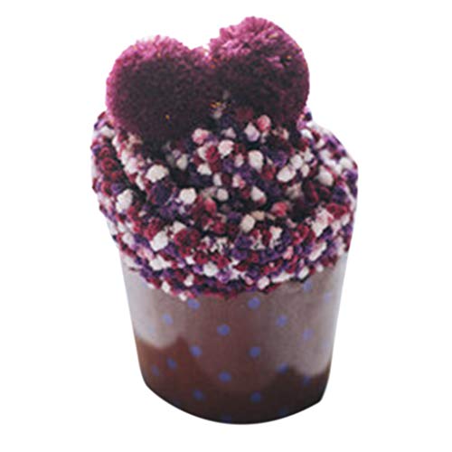 Yanhonin Lange Socken aus Baumwolle, für Kuchen, Winter, für Damen, mit Bommelsocken, violett Cover