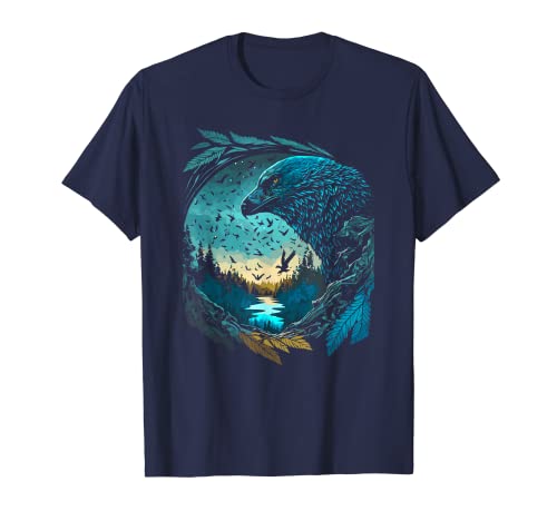 Majestic Eagle Astral Plane Abstract Nature Graphic Art Camiseta