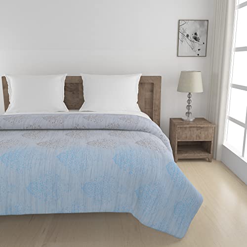 Image of Swayam Double Size AC Comforter | 254 cm X 228 cm | Grey, 150 GSM | Comes with Health Layer : Prevents oozing Out of Fibre