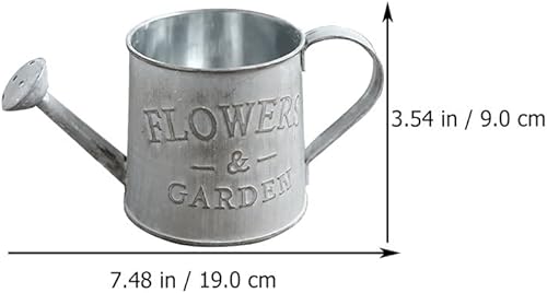 Miniatura 2 de Artibetter 2 jarrones de lata para centros de mesa, mini macetas de metal, mini cubos de metal, maceta retro, cubeta para plantas, regadera,