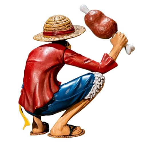 Image of Blue Aura Monkey D Luffy Action Figure Height -13cm Multicolour PVC Figurine | Luffy Smiling Big Size