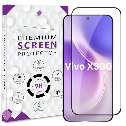 Image of Premium Tempered Glass Screen Protector Guard For Vivo X300 5G (6.31 Inch, Pack of 1) | Edge to Edge Coverage With Easy to installation kit