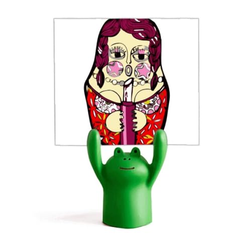 Poupées gigognes russes femelle support mémo grenouille en bois pour bureau