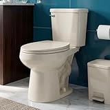 HOMLYLINK Elongated Tall Toilet 17 Inch, Chair Height ADA High Toilet for Bathroom, Comfort Bowl Heigh 16.75", Seat Height 17.5", Two-Piece Single Flush 1.28 GPF, 12 Inch Rough-in, Bone