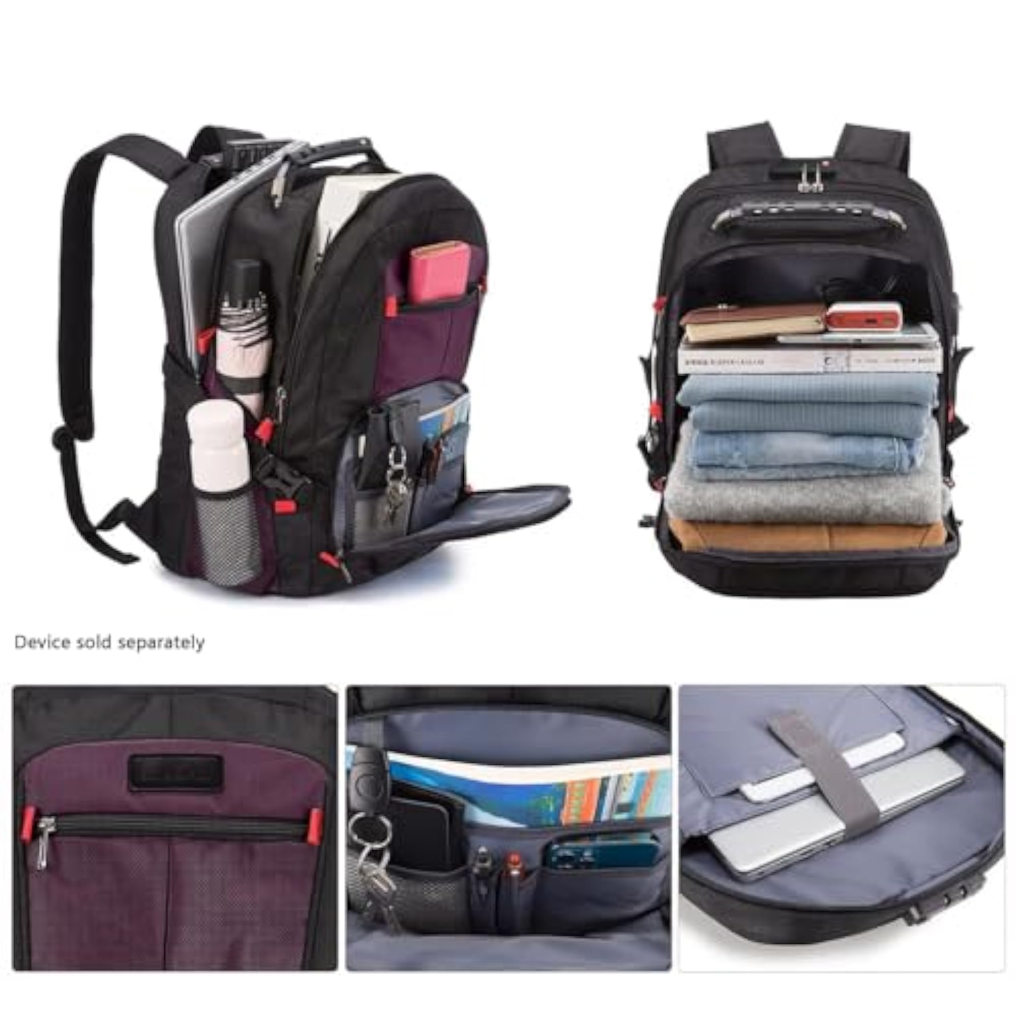 All-in-One Backpack with Anti-Theft Lock for Laptops up to 17.3"