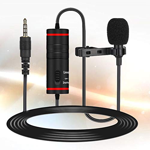 Mobestech Microfone de clipe de colar 1Pc KM-D1 para gravação de karaokê Microfone com fio universal