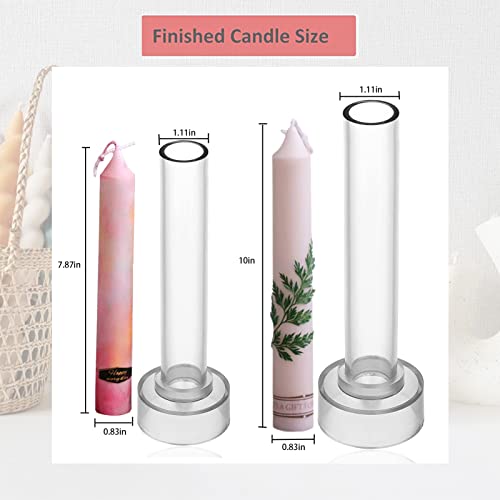 Lvqing2 Pillar Candle Molds - Plastic Cylinder Candle Molds - Taper Candle Molds - Candle Making Molds. Wicks, A Mold Sealer And 2 Wick Holders Are Included As Gifts. (Combination2) #TOP1