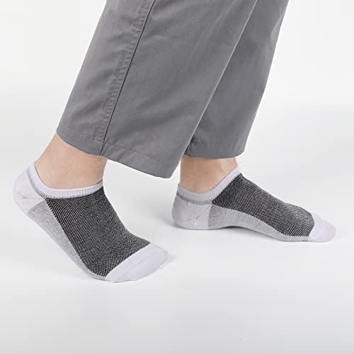YANGTE Mens Sport Trainer Socks 6 Pairs, Running Ankle Socks Low Cut Socks Multipack Size 9-11