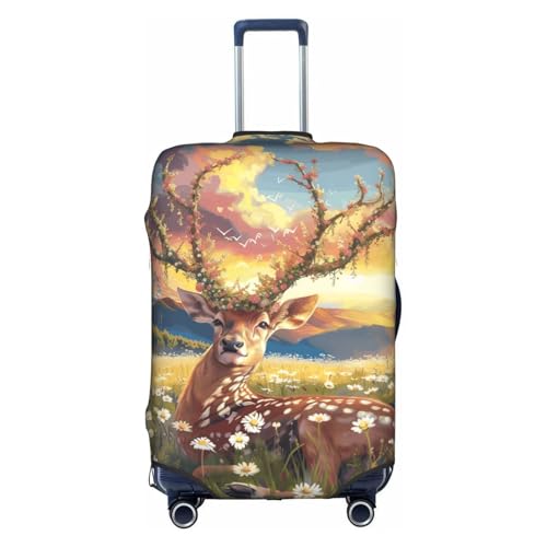 deer antlers Elastic Travel Luggage Cover Travel Suitcase Protective Cover
