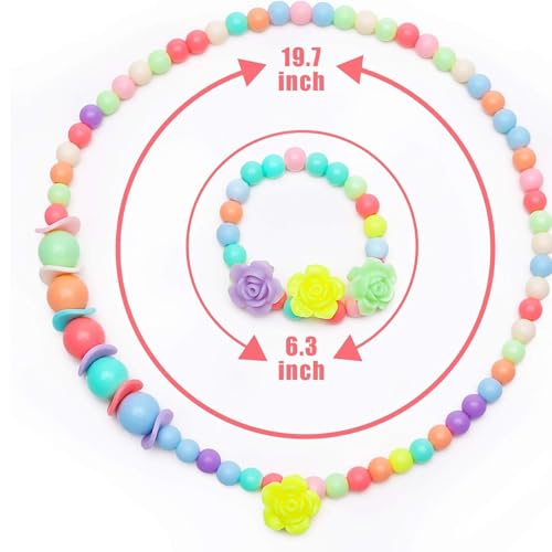 Kids Musical & Dress-Up Gift Set, Toddler Xylophone with Safe Mallets and 3 Princess Necklace Bracelet Sets for Girls Educational Play and Party Favors - Image 7