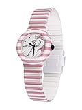 orologio classico da uomo prezzi Il cinturino in silicone è a strisce bianche e rosa, e possiede una chiusura con bottone di sicurezza
