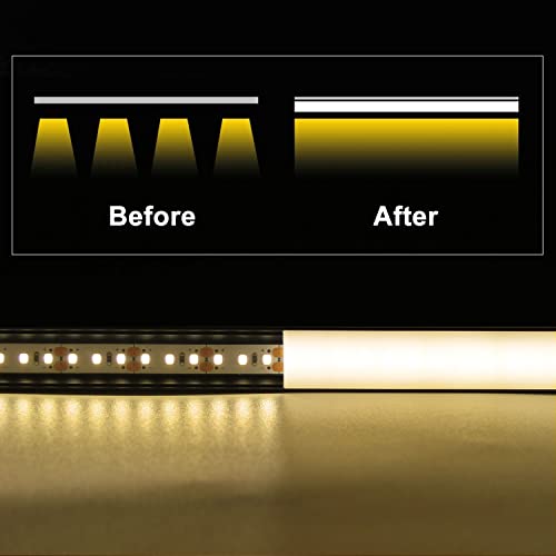 Image of VST 10pack 3.3ft LED Channel, V Shape Diffuser, Aluminum Channel System with Milky Cover, End Caps and Mounting Clips, Aluminum Profile for LED Strip Light Very Easy Installation