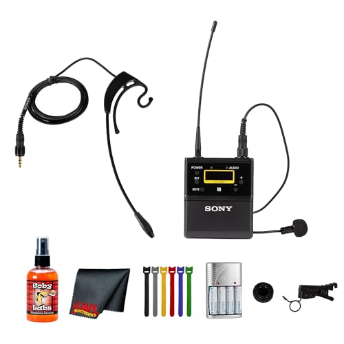 Sony UTX-B40 Sistema Bodypack Inalámbrico (UC25: 536–608 MHz) Paquete | Para Grabación y Streaming | Audio UWP-D | NFC Sync y Larga Duración + Micrófono + Más