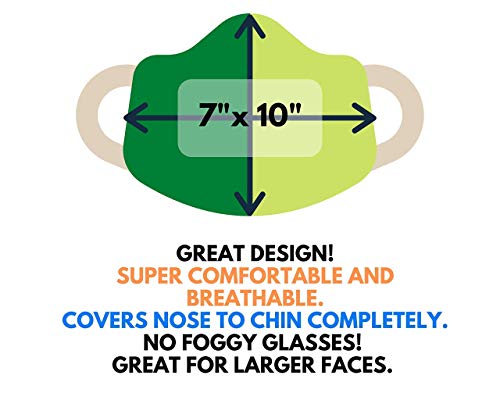 Hope Love Shine Face Masks W/Adjustable Ear Loops & Filter Pocket - Reusable, Washable Cloth Fabric Face Masks For Women, Men, Adult (Well Mixed 5 Pcs) #TOP3