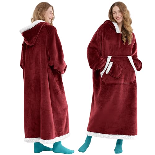 Giggling Getup Wearable Blanket Hoodie for Women Men Gifts for