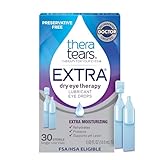 TheraTears Extra Dry Eye Therapy Preservative-Free Lubricating Eye Drops for Dry Eyes, 30 Single-Use Vials