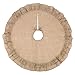 48 Inch Brown Burlap Christmas Tree Skirt