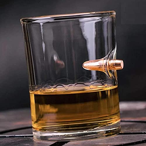 Image of NYRWANA Old Fashioned Bullet Whiskey Glass for Men (300 ml) Set of 2